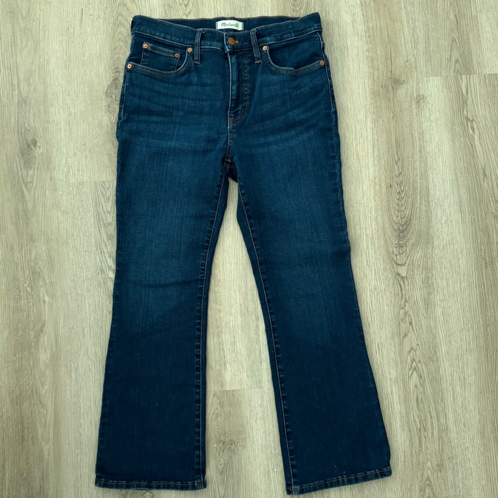 Madewell Classic High Waist Kick Flare Blue Jeans